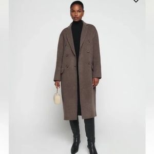 Reformation Leighton Coat in Hedgerow